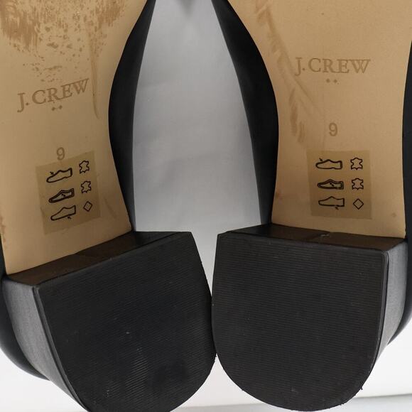 J. Crew Cap-Toe Ballet Block Heel Black Size 9 - Picture 9 of 11